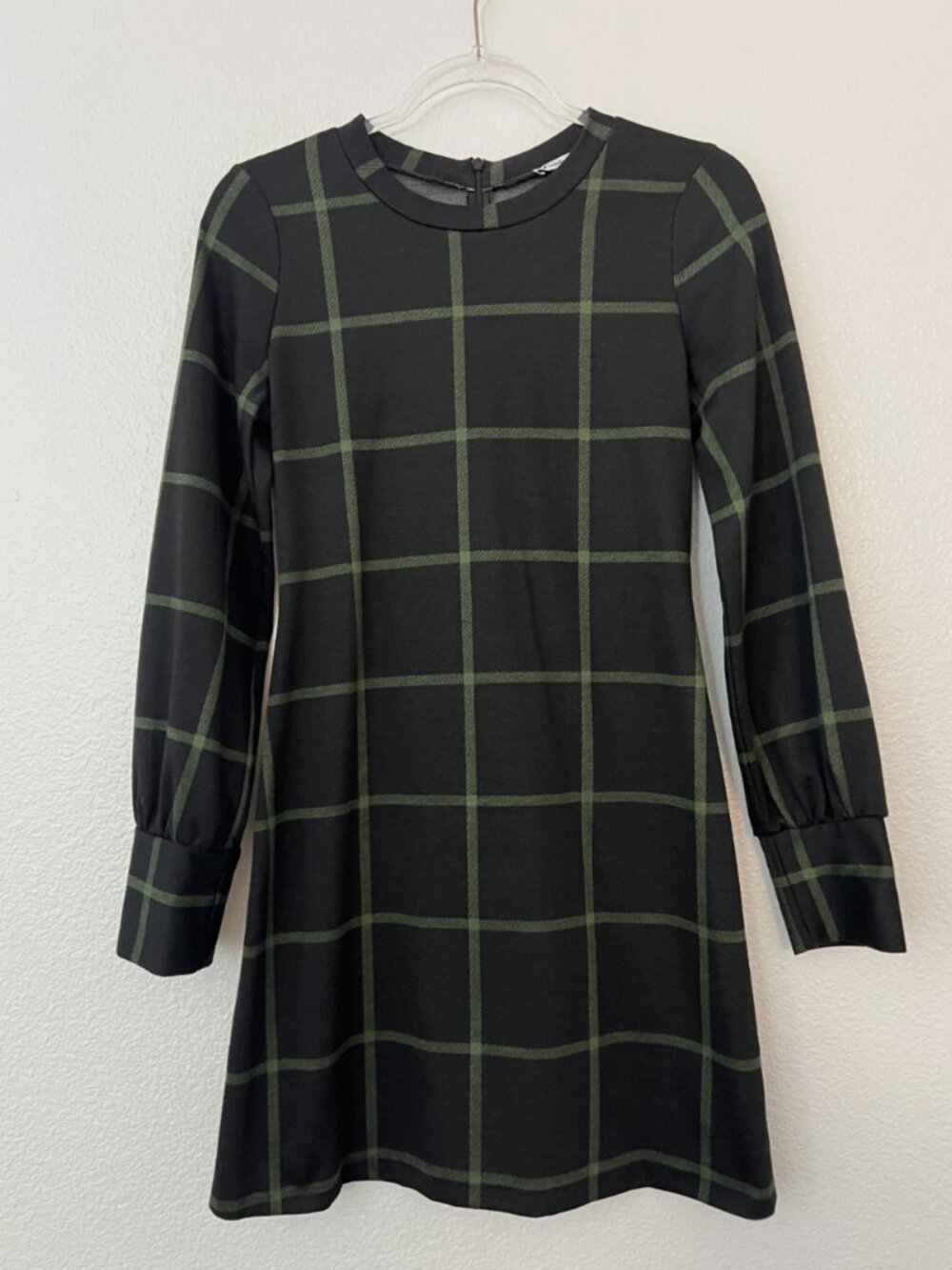 NWT-DKNY Faux Leather Moto Jacket small + NWOT Plaid Dress Small ly-space - Picture 9 of 12